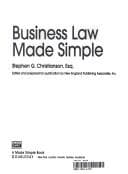 Tapa de Business law made simple