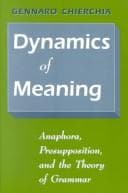 Tapa de Dynamics of meaning