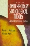 Tapa de Contemporary sociological theory