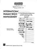 Tapa de International human resource management