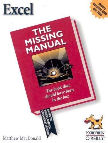 Tapa de Excel the Missing Manual (Missing Manual)