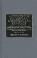 Tapa de A sourcebook for Hispanic literature and language