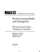 Tapa de Restructuring banks and enterprises