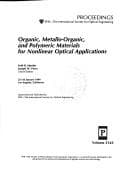 Tapa de Organic, metallo-organic, and polymeric materials for nonlinear optical applications