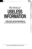 Tapa de The book of useless information