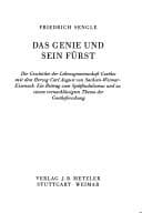 Tapa de Das Genie und sein Fürst