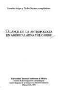 Tapa de Balance de la antropología en América Latina y el Caribe