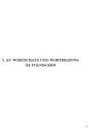 Tapa de Goettinger Studien zu Wortschatz und Wortbildung im Polnischen