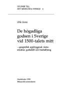 Tapa de De högadliga godsen i Sverige vid 1500-talets mitt