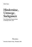 Tapa de Hindernisse, Umwege, Sackgassen