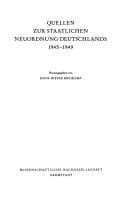 Tapa de Quellen zur staatlichen Neuordnung Deutschlands 1945-1949