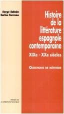 Tapa de Histoire de la littérature espagnole contemporaine, XIXe-XXe siècles