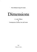 Tapa de Dimensions: A. Leslie Willson & Contemporary German Arts and Letters (German Edition)