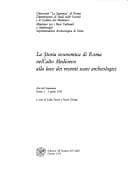 Tapa de La storia economica di Roma nell'alto Medioevo alla luce dei recenti scavi archeologici : atti del seminario, Roma 2-3 aprile 1992