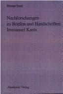 Tapa de Nachforschungen zu Briefen und Handschriften Immanuel Kants