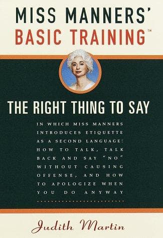 Tapa de Miss Manners' basic training