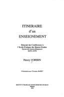 Tapa de Itinéraire d'un enseignment