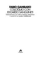 Tapa de Colloquio con Edoardo Sanguineti