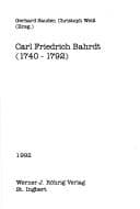 Tapa de Carl Friedrich Bahrdt (1740-1792) (Saarbrücker Beiträge zur Literaturwissenschaft) (German Edition)