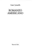 Tapa de Romanzo americano