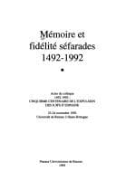 Tapa de Mémoire et fidélité séfarades, 1492-1992