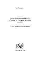 Tapa de Etat et société dans l'empire Ottoman, XVIe-XVIIIe siècles