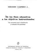 Tapa de De los fines educativos a los objetivos educacionales