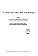 Tapa de Guide to bibliographic description