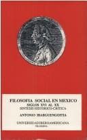 Tapa de Filosofía social en México