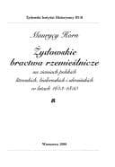 Tapa de Żydowskie bractwa rzemieślnicze na ziemiach polskich, litewskich, białoruskich i ukraińskich w latach 1613-1850