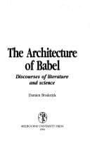 Tapa de The architecture of Babel