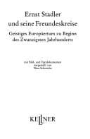 Tapa de Ernst Stadler und seine Freundeskreise