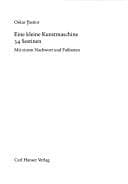 Tapa de Eine kleine Kunstmaschine