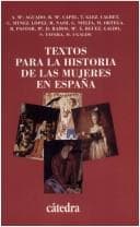 Tapa de Textos para la historia de las mujeres en España