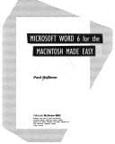 Tapa de Microsoft Word 6 for the Macintosh made easy