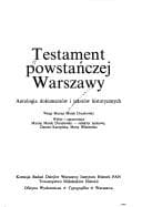 Tapa de Testament powstańczej Warszawy