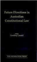 Tapa de Future Directions in Australian Constitutional Law