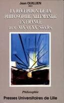 Tapa de La réception de la philosophie allemande en France aux XIXe et XXe siècles