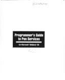 Tapa de Programmer's guide to pen services for Microsoft Windows 95