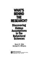 Tapa de What's behind the research?