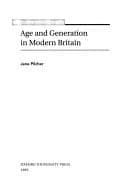 Tapa de Age and generation in modern Britain