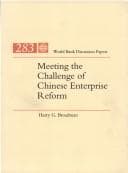 Tapa de Meeting the challenge of Chinese enterprise reform