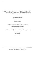 Tapa de Theodor Storm--Klaus Groth
