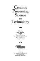 Tapa de Ceramic processing science and technology