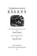 Tapa de The Hutchinson book of essays