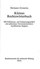 Tapa de Kleines Rechtswörterbuch