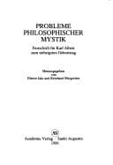 Tapa de Probleme philosophischer Mystik