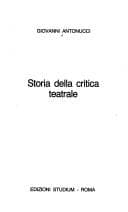 Tapa de Storia della critica teatrale