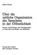 Tapa de Über die zeitliche Organisation des Sprechens in der Öffentlichkeit