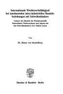 Tapa de Internationale Wettbewerbsfähigkeit bei zunehmenden intra-industriellen Handelsbeziehungen mit Schwellenländern